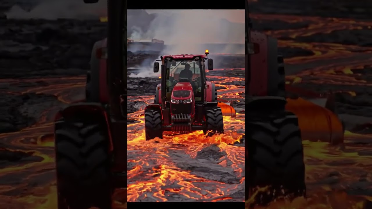 🚜🔥 Tractor Lava Mein Chal Pada | Realistic Cinematic Scene | Viral Gaon Video 2025