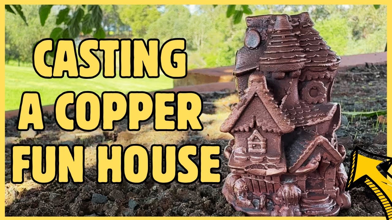 Solid Copper Easter Fun House Casting - ASMR Metal Shredding Granulating & Melting - BigStackD