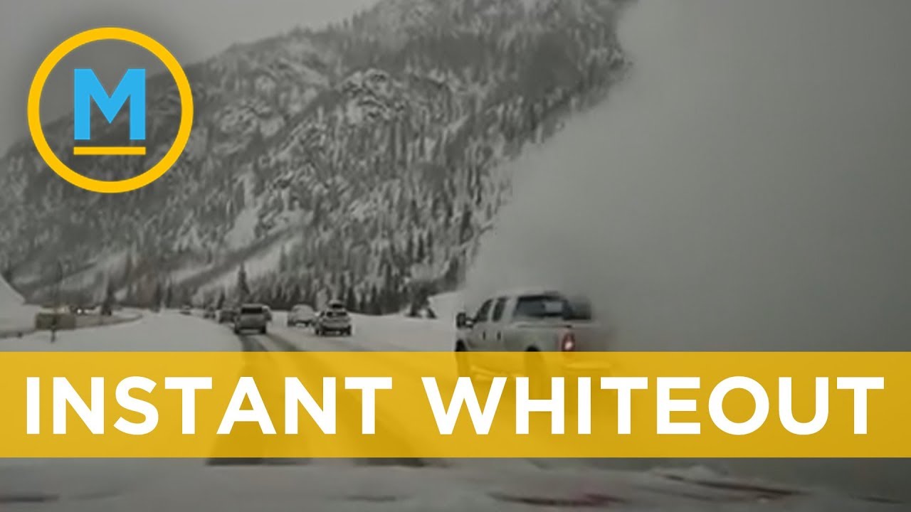 A dash cam caught amazing footage of an avalanche | Your Morning