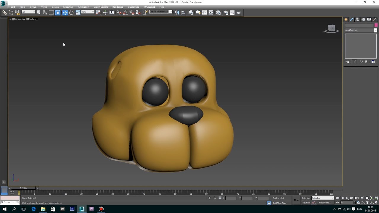 3D моделирование Золотого Фредди (ФНаФ) | Часть 1