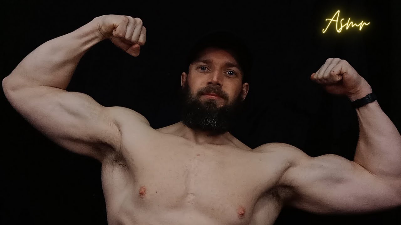 ASMR Male Body Triggers 💪 Muscle Tapping, Flexing & Skin Rubbing