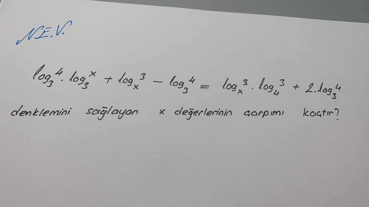 SAĞLAM BİR LOGARİTMA SORUSU 👌