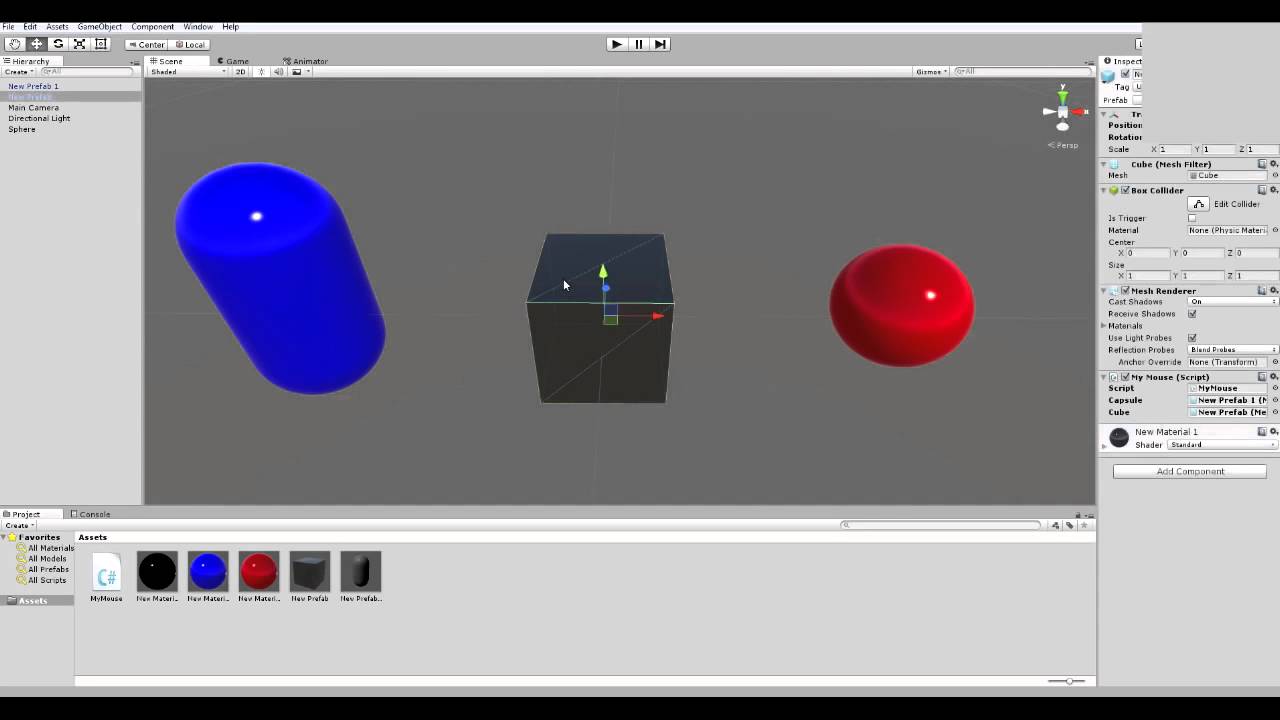 Как сделать игру на Unity 5 #6 урок работы с мышью