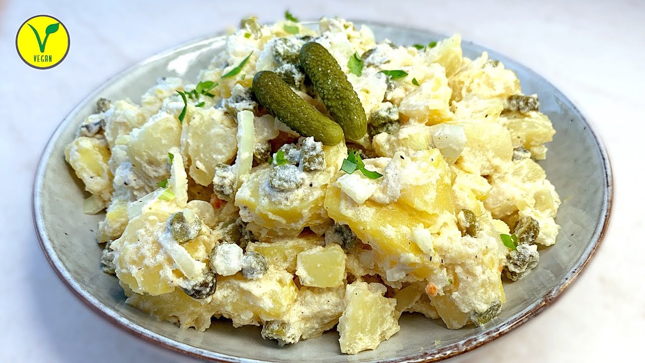 Omas veganer Kartoffelsalat mit selbstgemachter Mayo