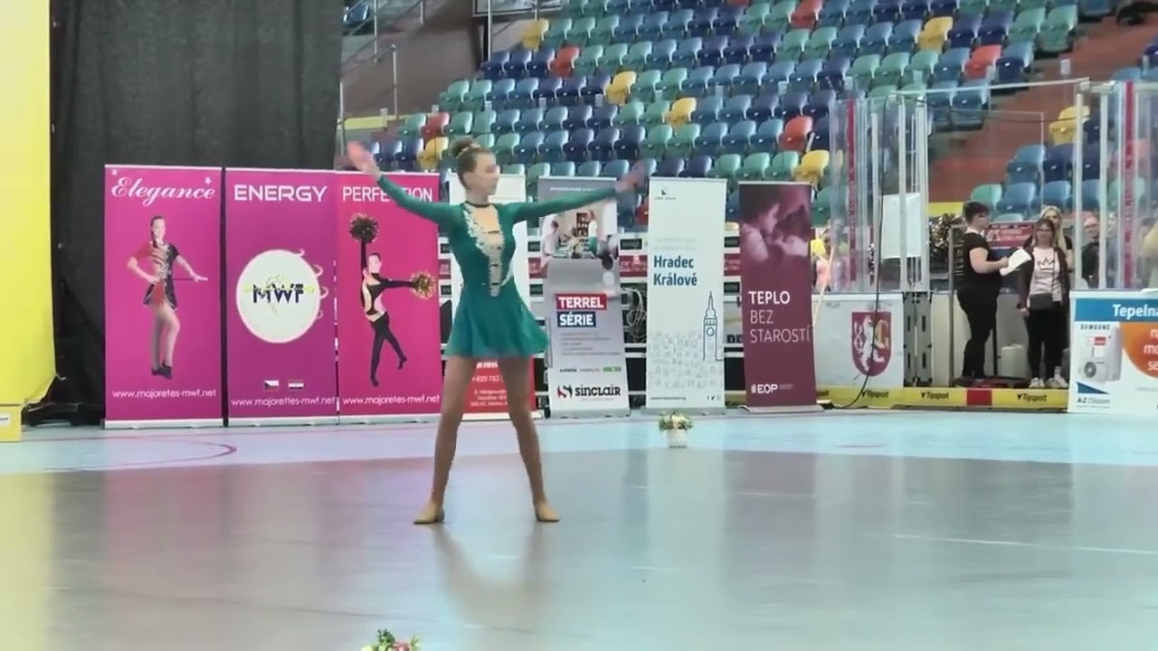 MČR CMA 2023 SK mažoretky Paprsky Adriana Štenclová sólo junior baton hobby