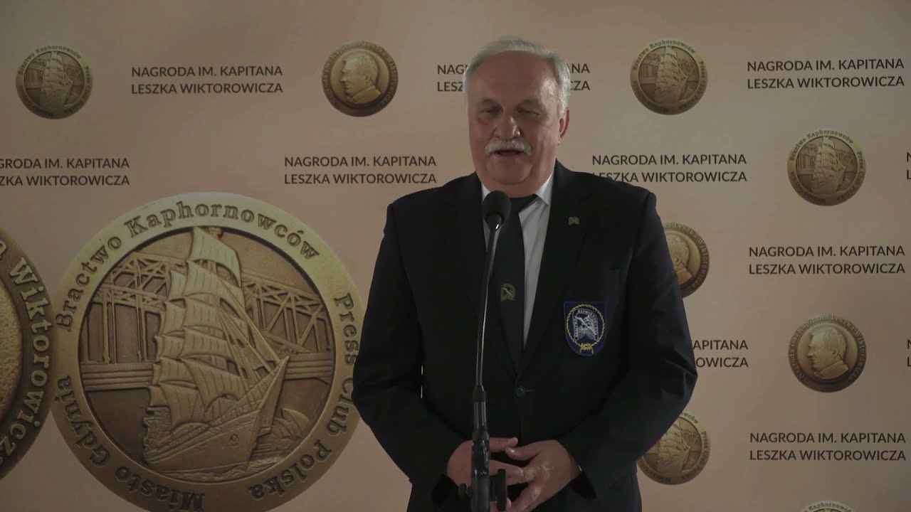 Marek Padjas, Grotmaszt Bractwa Kaphornowc&oacute;w podczas Nagrody im. Kapitana Leszka Wiktorowicza 2021