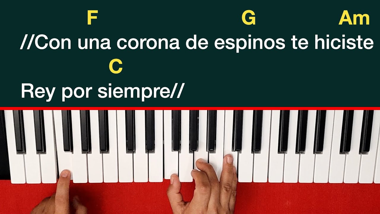 Cómo Tocar Coros y Alabanza Rock pop Te doy gloria y Eres Todopoderoso piano tutorial SUPER FACIL