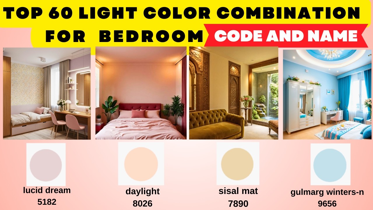 STOP Using Boring Bedroom Colours! Top 60 Asian Paints Light Colour Combinations