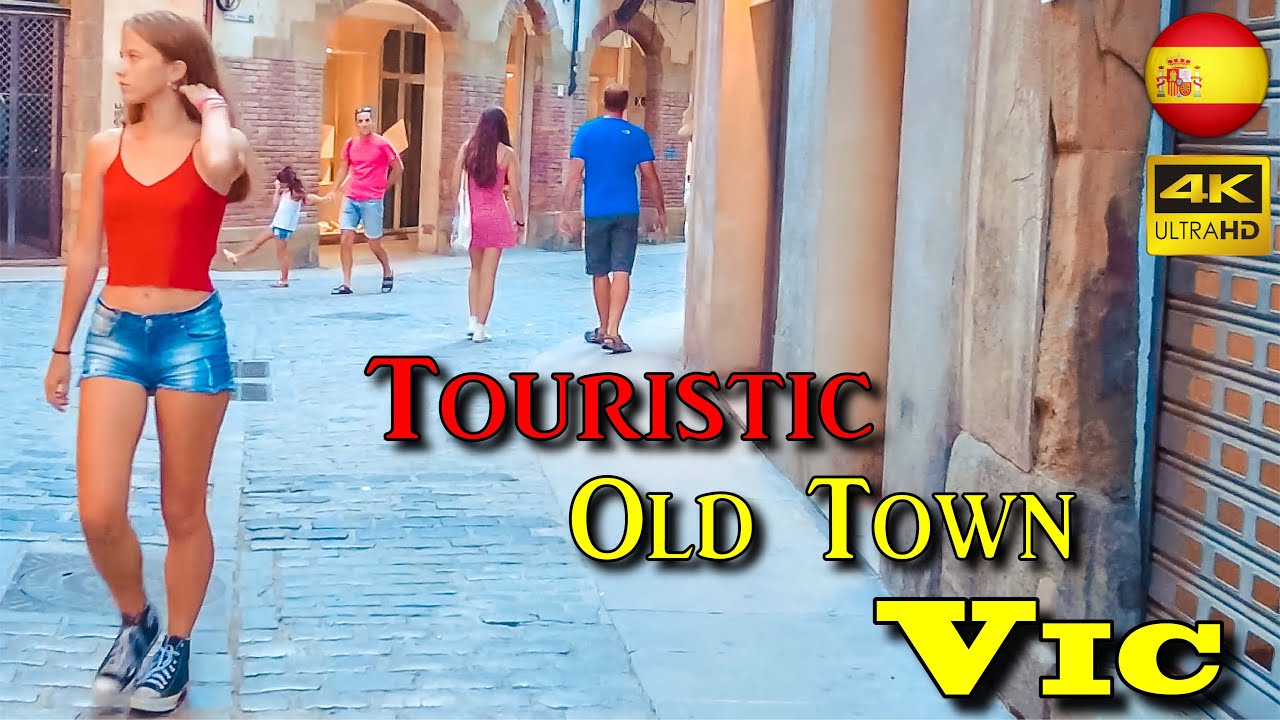 Explore Vic, Spain in 4K UHD Like You're Really There: Old town || evening walking tour