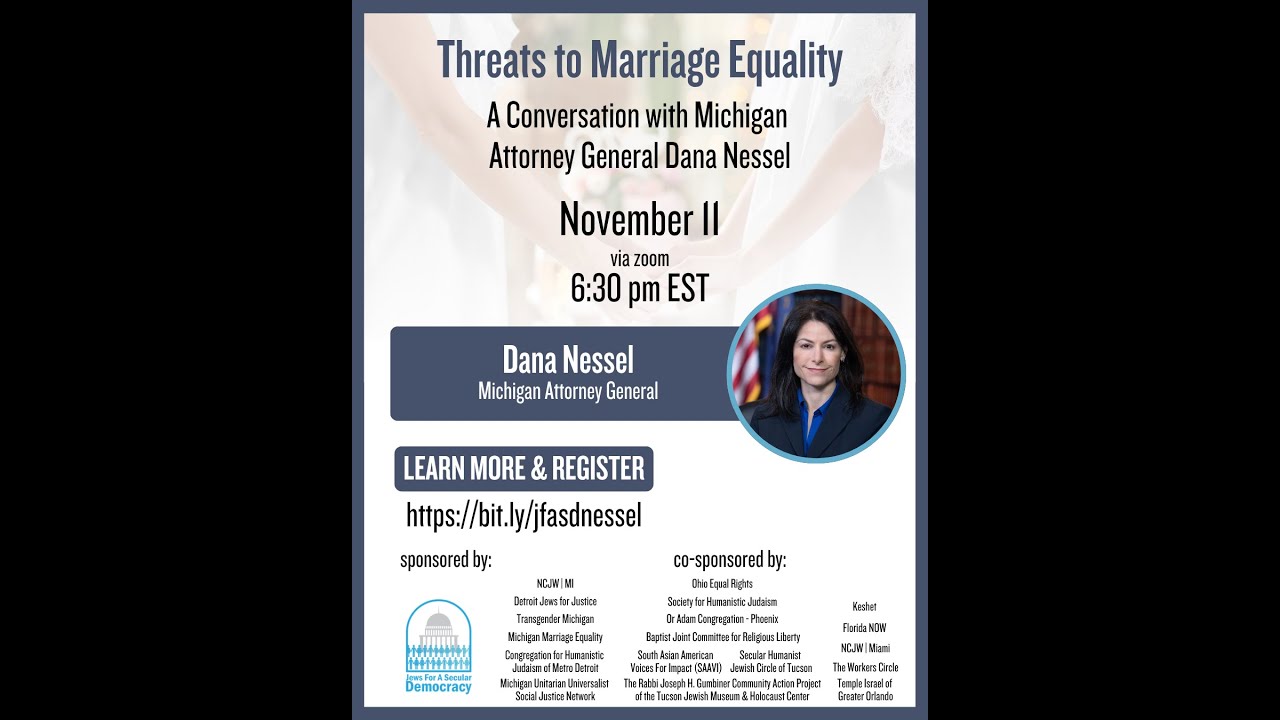Threats to Marriage Equality: A Conversation with Michigan Attorney General Dana Nessel - 11-11-2025