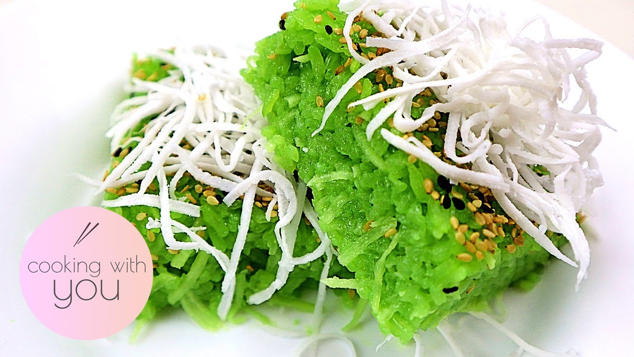 Pandan Coconut Sticky Rice Recipe (DELICIOUS) - Cooking With You