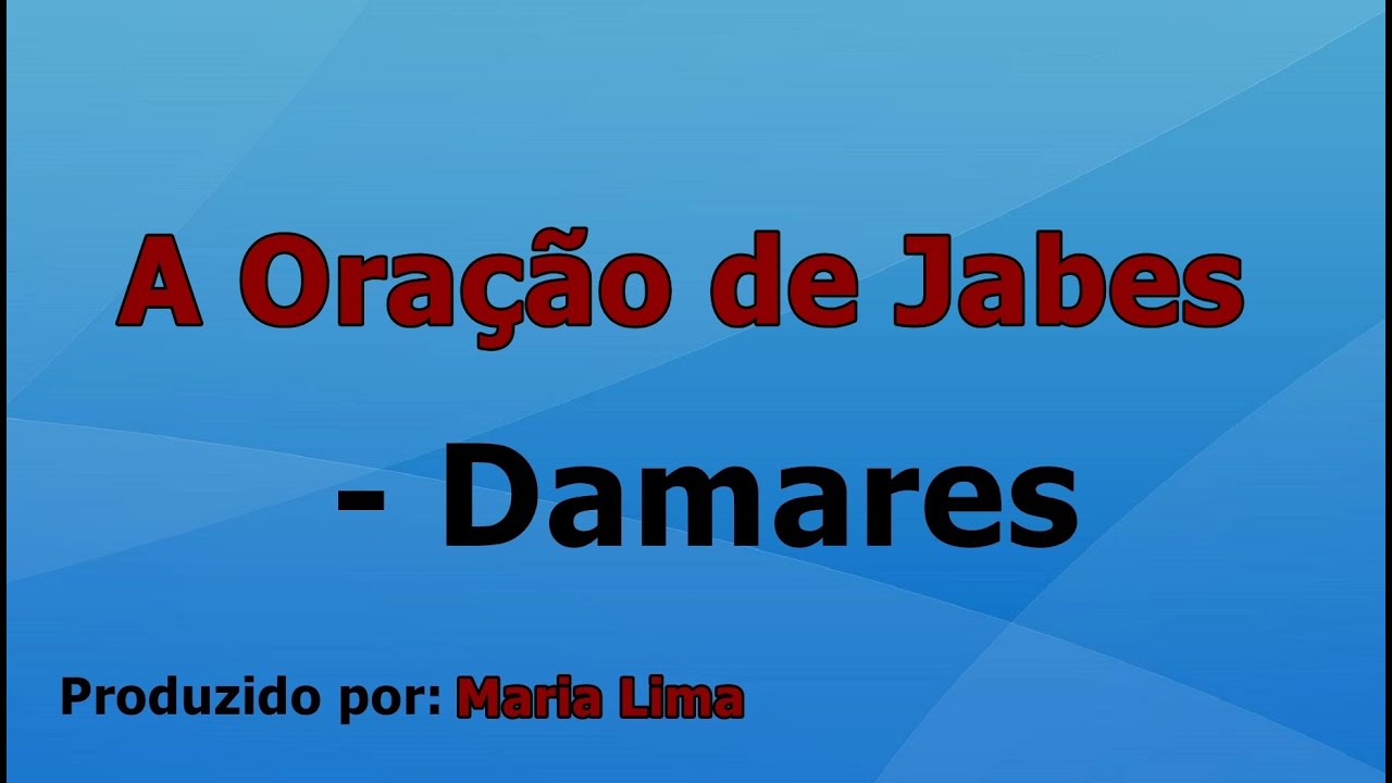 A Ora&ccedil;&atilde;o de Jabes - Damares playback com letra