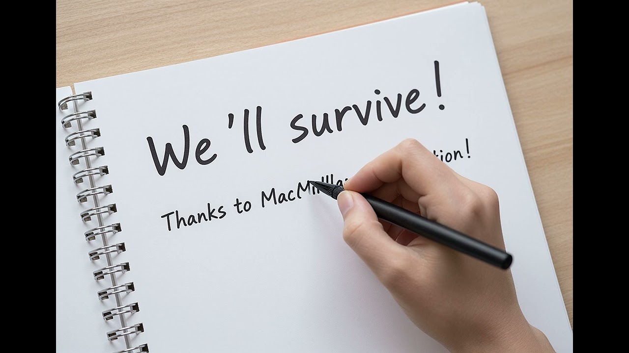 We 'll survive Thanks to MacMillan Education Zhanna Bert Suno