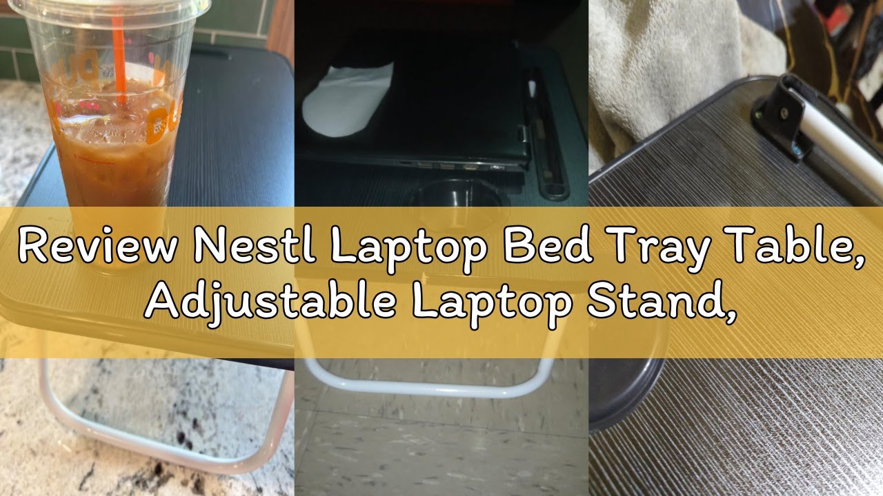 Review Nestl Laptop Bed Tray Table, Adjustable Laptop Stand, Portable Lap Desks with Foldable Legs,