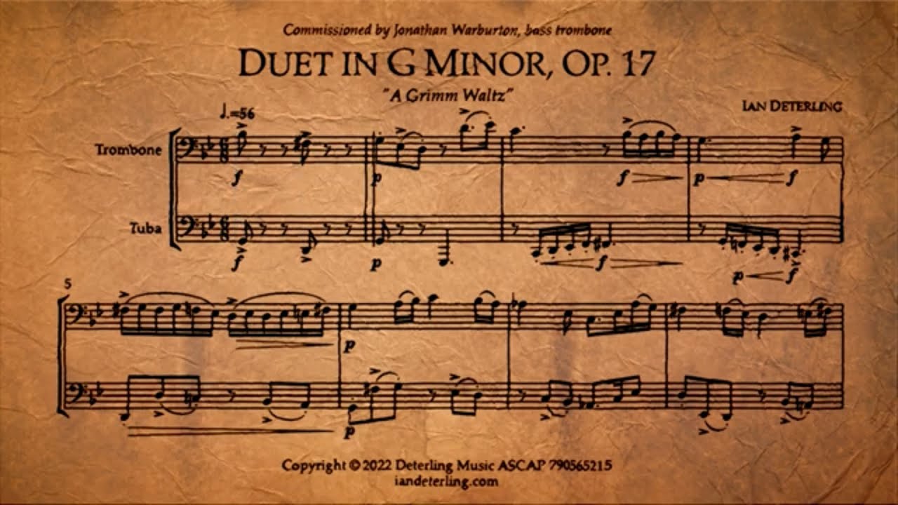 Duet for Trombone and Tuba in G Minor, Op. 17