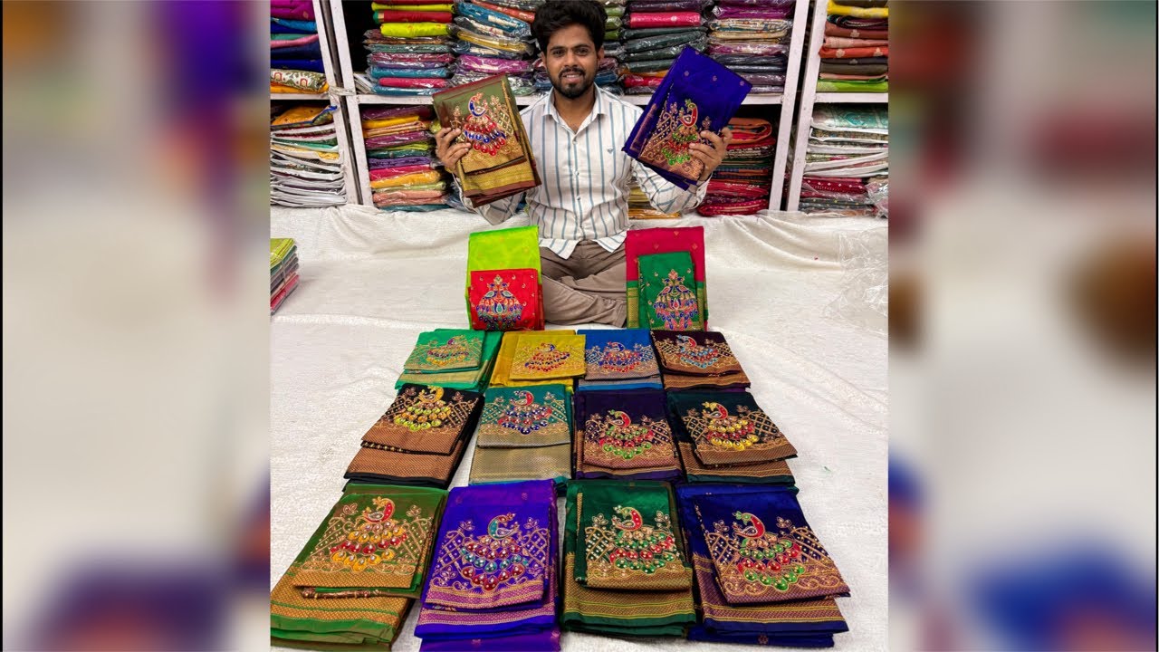Party wear saree | Semi silk Kalajali Paithani 😍