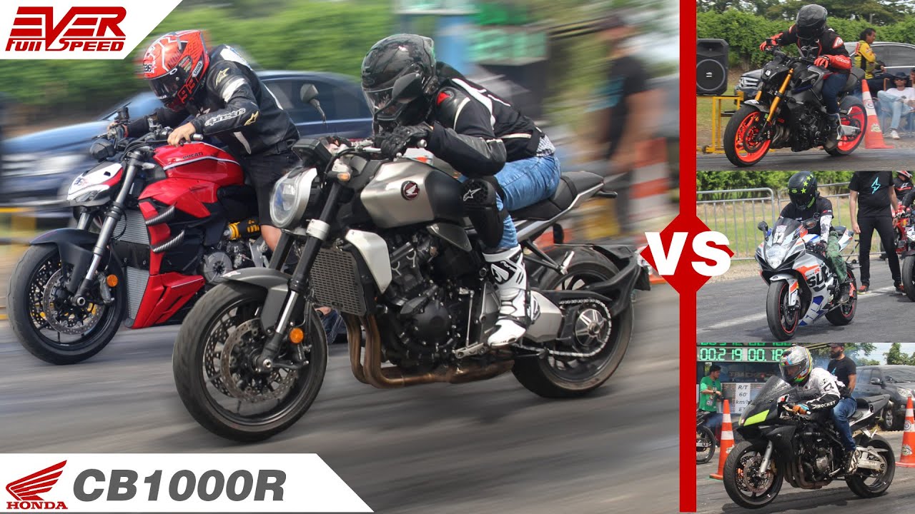 Honda CB1000R 🆚 Ducati Streetfighter | Yamaha MT-09 | GSX-R600 | CBR600RR | Ninja ZX10R. DRAG RACING