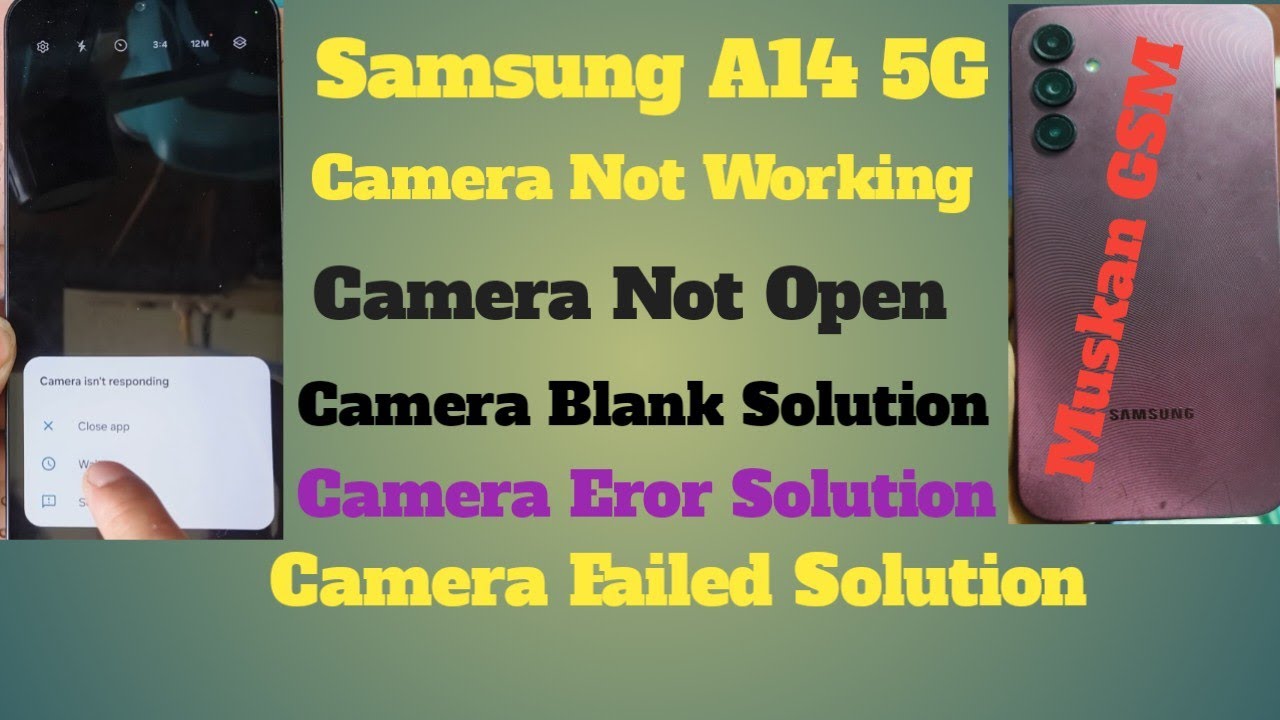 Samsung A14 Camera Not Working | Samsung A14 5G Camera Problemb | Samsung A14 5G Black Camera |