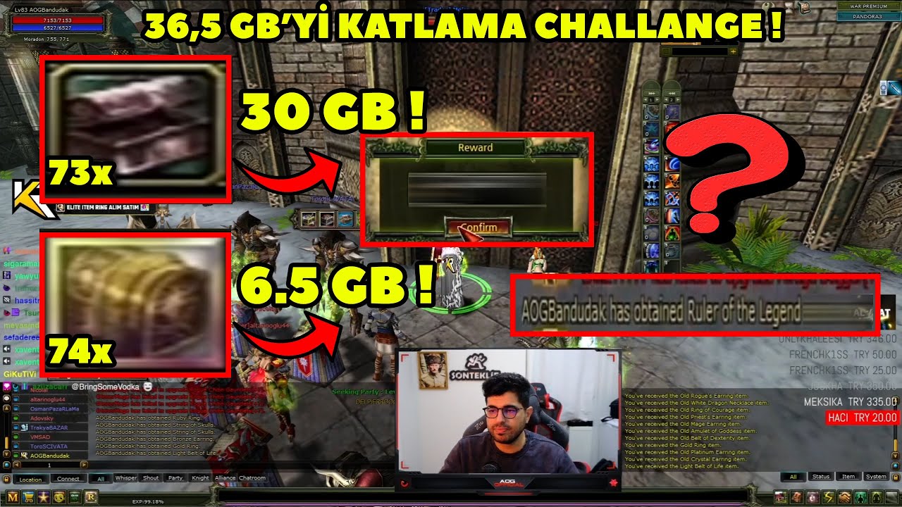 AOGofficial - (Pandora) 36,5 GB ile 73 Accessory Box ve 74 Ruler Box Kırdırıyor ! Knight Online