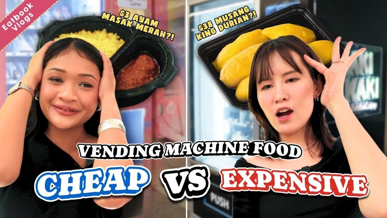 Trying The Cheapest & Most Expensive Vending Machine Meals! | Eatbook Vlogs
