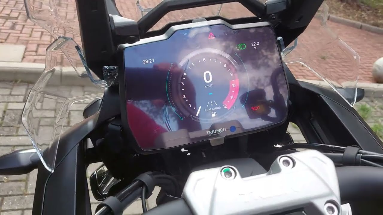Triumph Tiger 1200 Black Edition - Função de amaciamento no painel