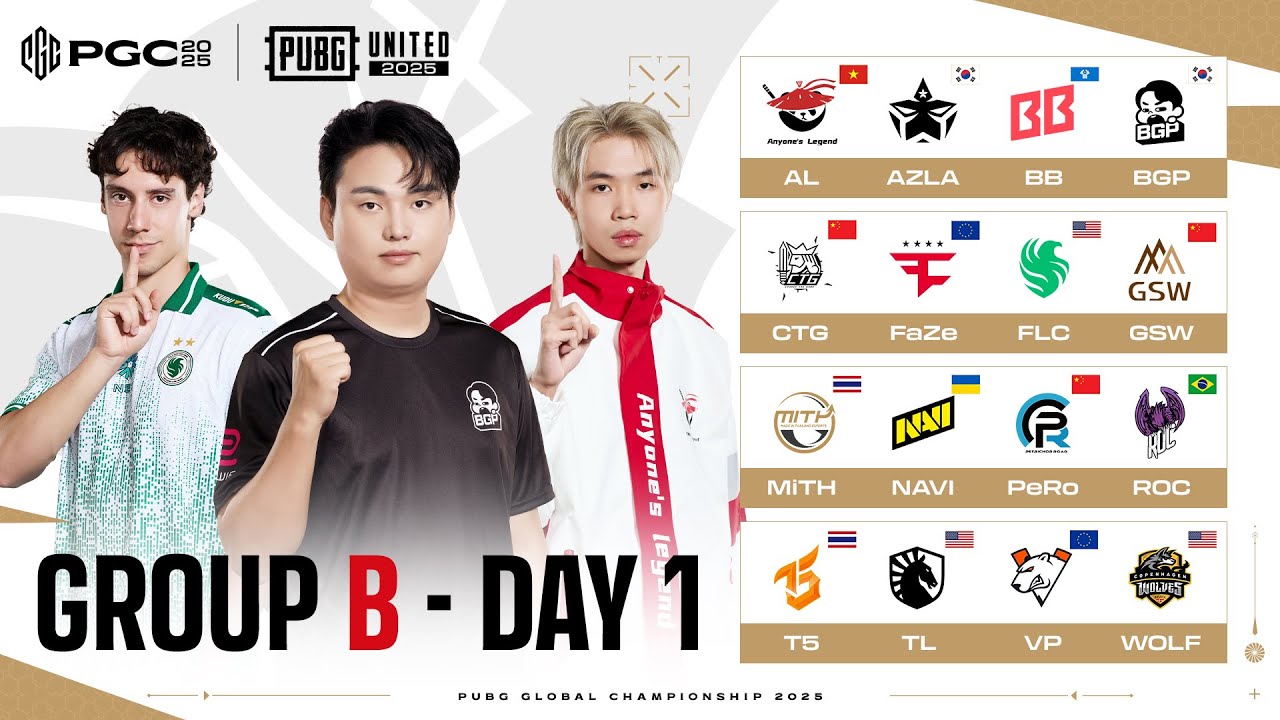 PUBG Global Championship Group B DAY 1