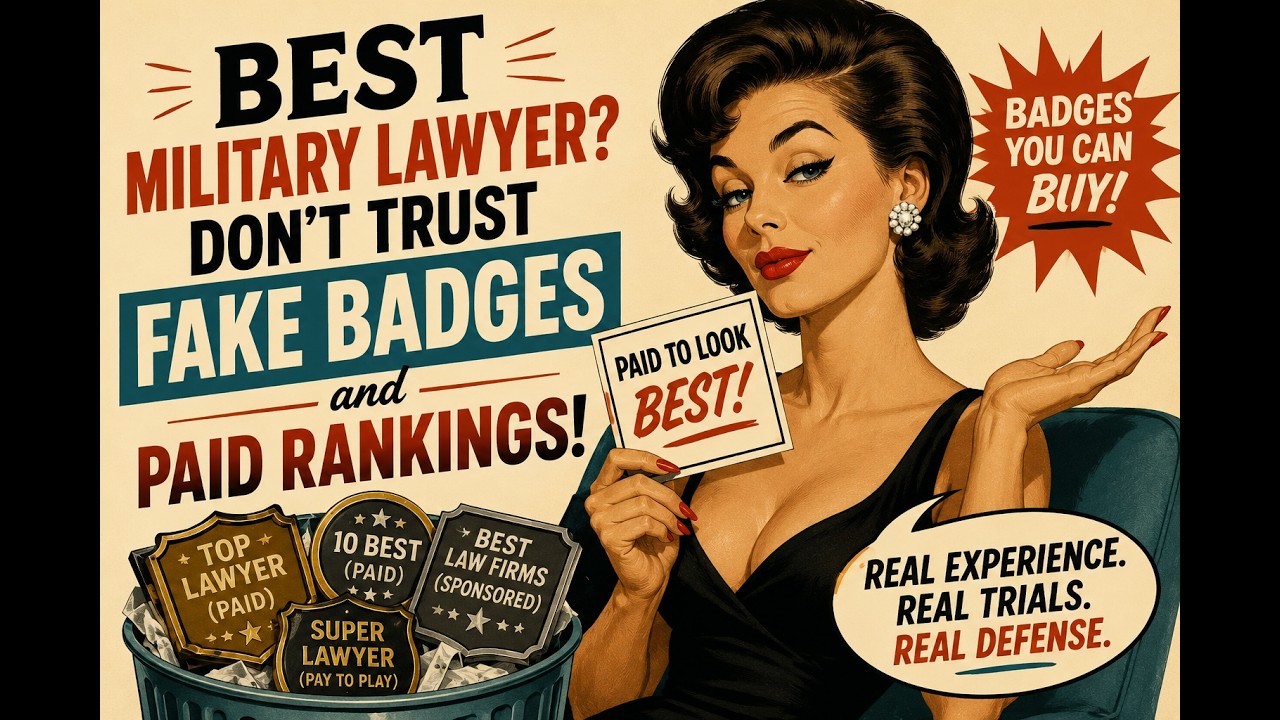 Best Article 120 Defense Lawyer? Don't Trust Fake Badges and Paid Rankings