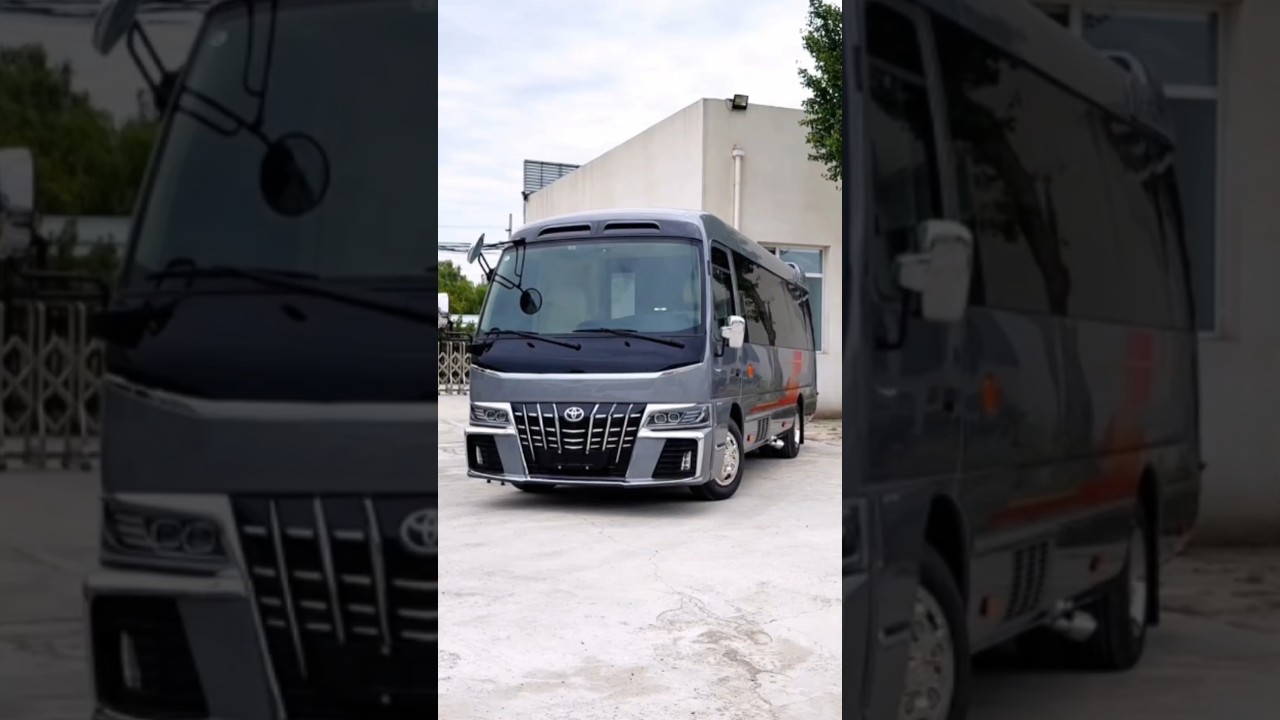 Luxury Grey Colour Toyota Coaster 12-seater bus 🔥❤️ #shorts