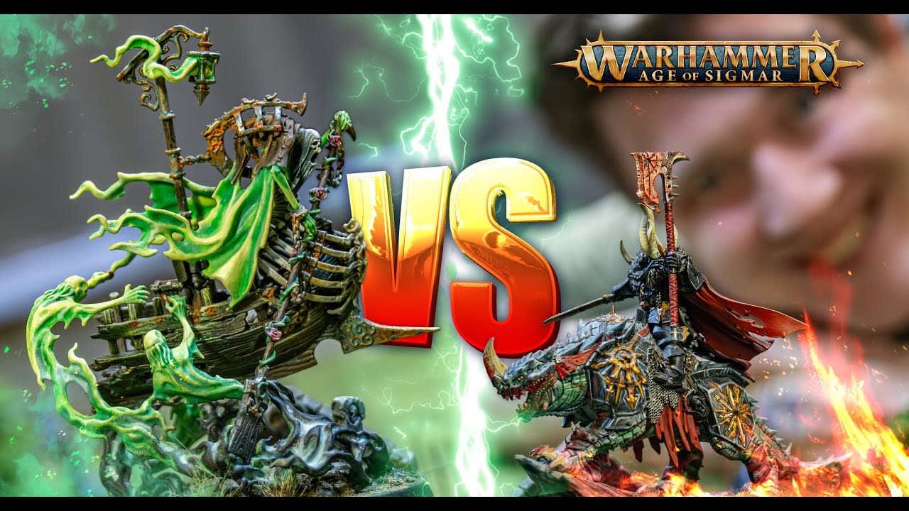 Nighthaunt VS Slave to Darkness с Данькой Фаерболом! | AoS 4th edition #warhammer #ageofsigmar