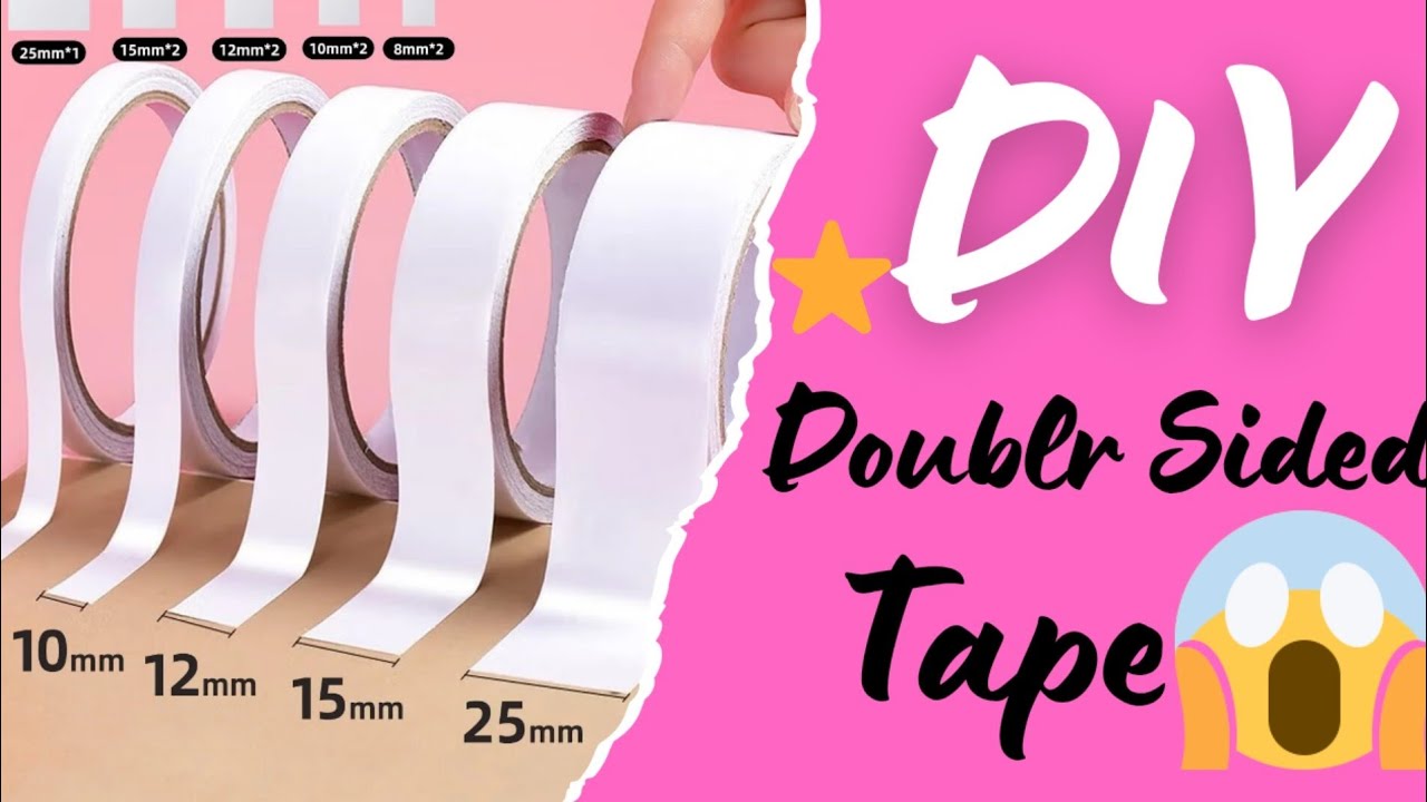 DIY Homemade Double Sided Tape easy/ DIY adhesive l Custom tape✨😱#craft #tape #handmade 