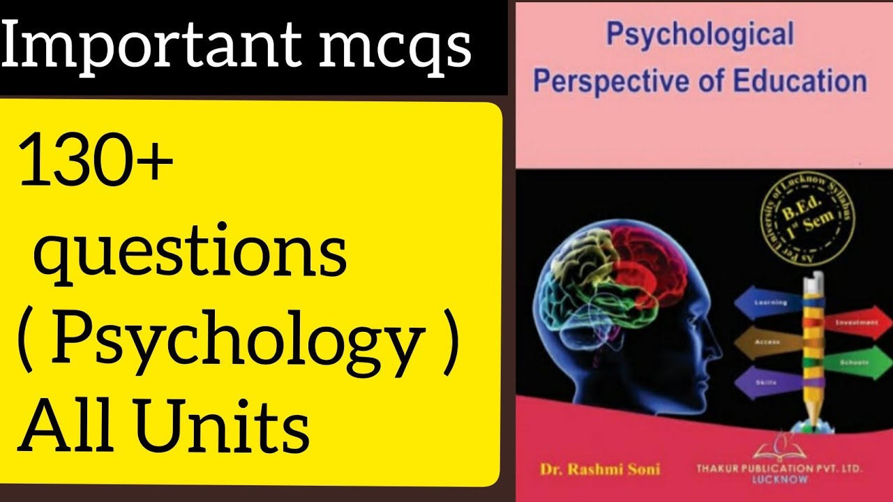 important mcqs of psychology || psychological perspective of education || let's revise