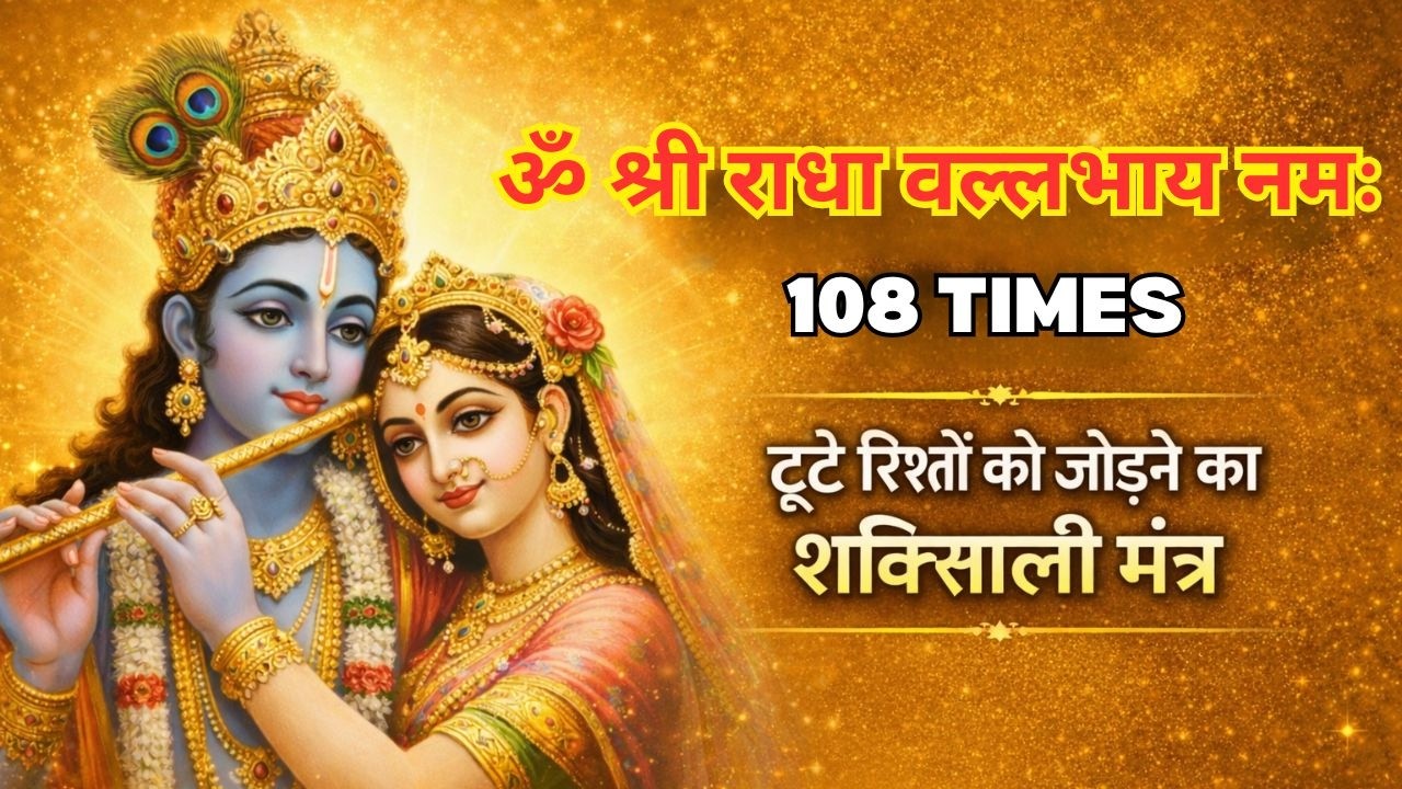 ॐ श्री राधा वल्लभाय नमः। Om Shree Radha vallabhaya Namaha Mantra 108 Times