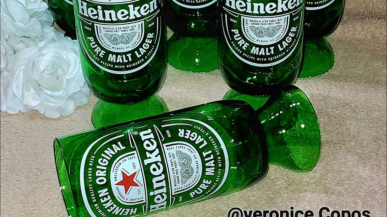 Taças pra Chopp feita com garrafas de Heineken 600ml 💫💫