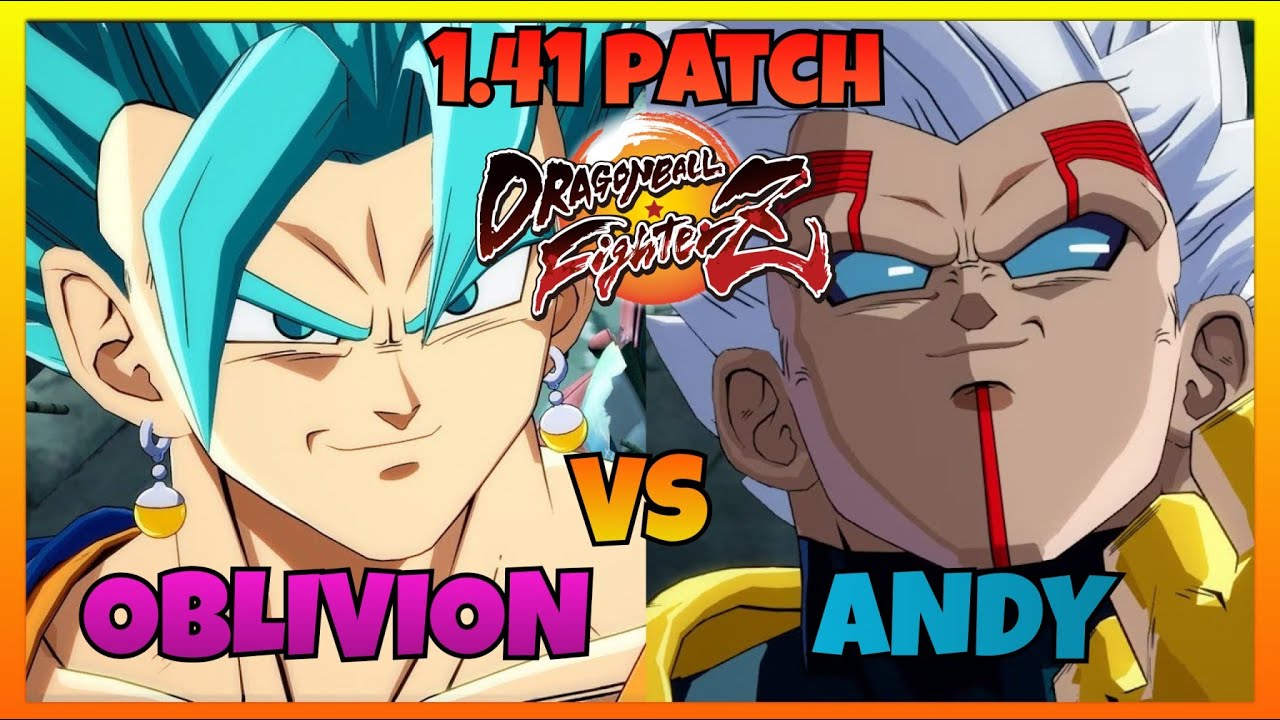 DBFZ 1.41 - OBLIVION vs ANDY gameplays (Gogeta 4, Adult Gohan, Vegito vs Ginyu, SSJ Vegeta, Baby 2)
