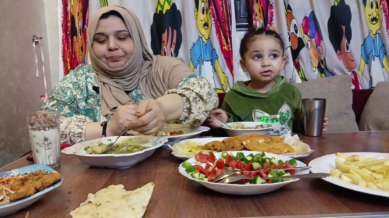 تعالوا شوفوا فطار 14 يوم رمضان وتعالوا شوفوا غزل عملت ايه