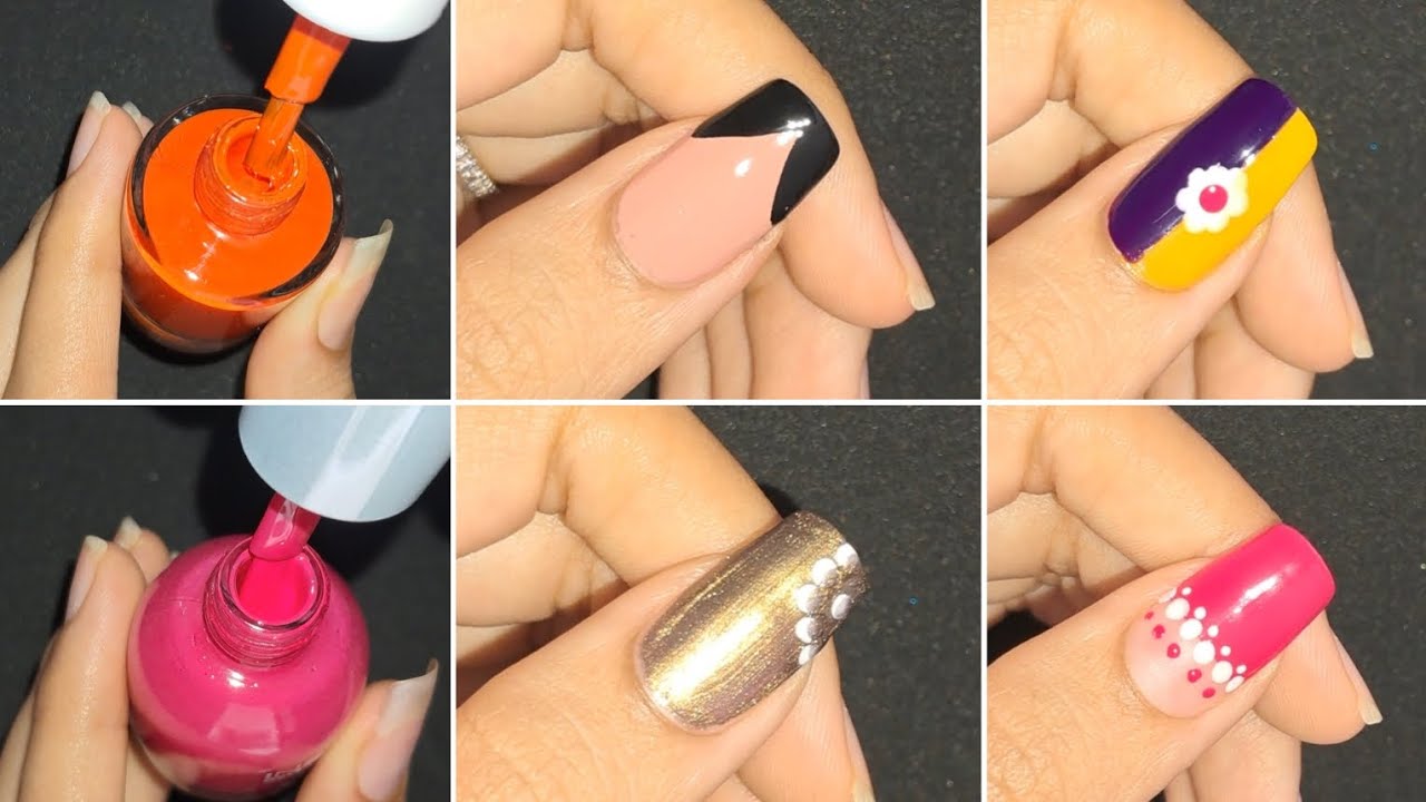 Easy trending nailart for beginners 💕💐 💅 #shorts #shortvideo #shortsvideo #short #youtube #trending 