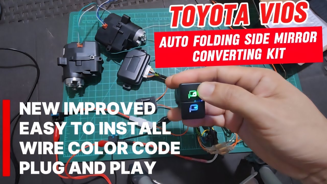 TOYOTA VIOS Stock Rear Side Mirror Manual Fold CONVERTING KIT | Manual Folding into Auto Folding
