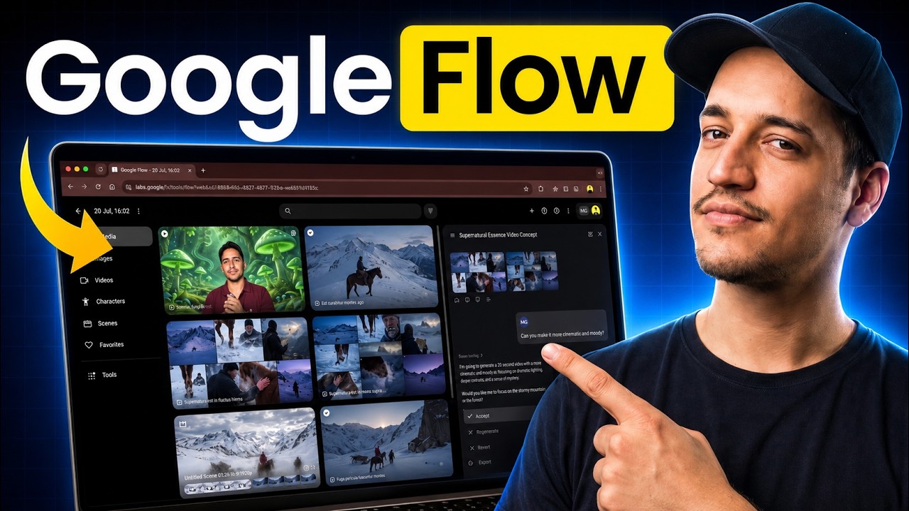 Google Flow Tutorial: Generate & Edit Videos Using Flow Agent (No Prompting Needed)