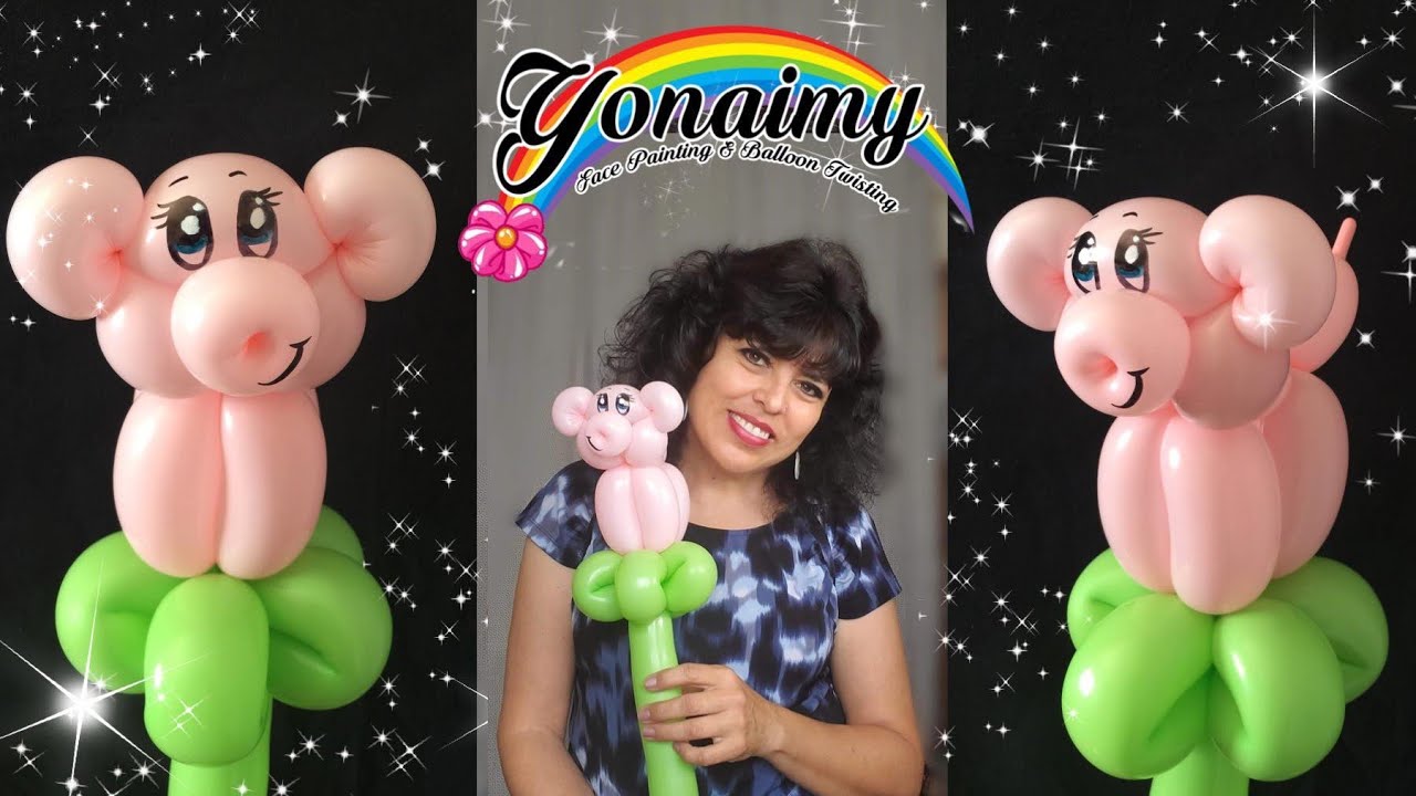 🐷 COMO HACER UN CERDITO 🐷  CON  UN GLOBOS 260.-  HOW TO MAKE A PIG BALLOON.