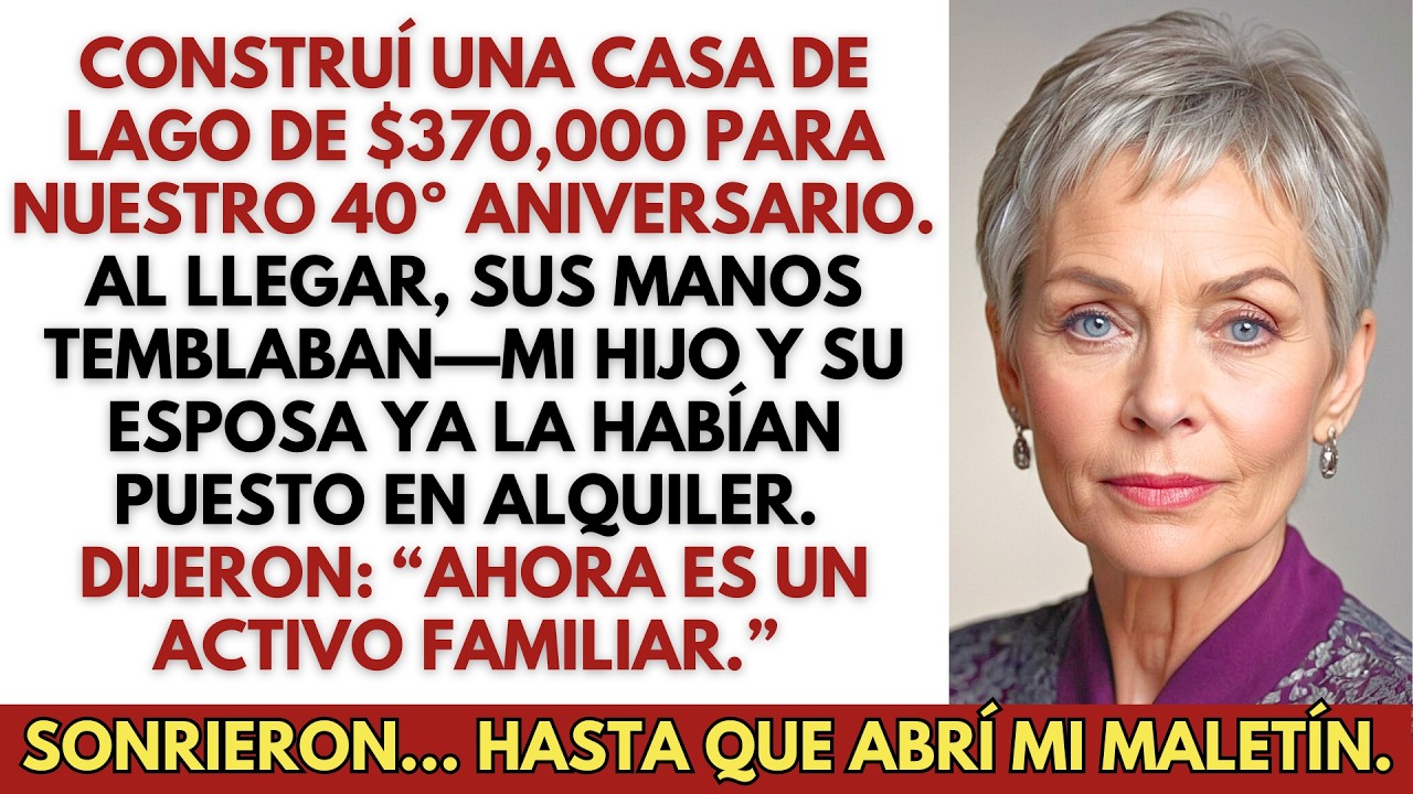 Construí una casa de lago de $370,000 para mi esposo—al llegar, mi hijo y nuera…