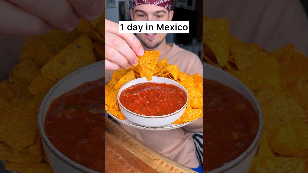 The best amount of SALSA on corn chips?😌❤️🌮 | 1 day in Mexico vs 1 life | CHEFKOUDY
