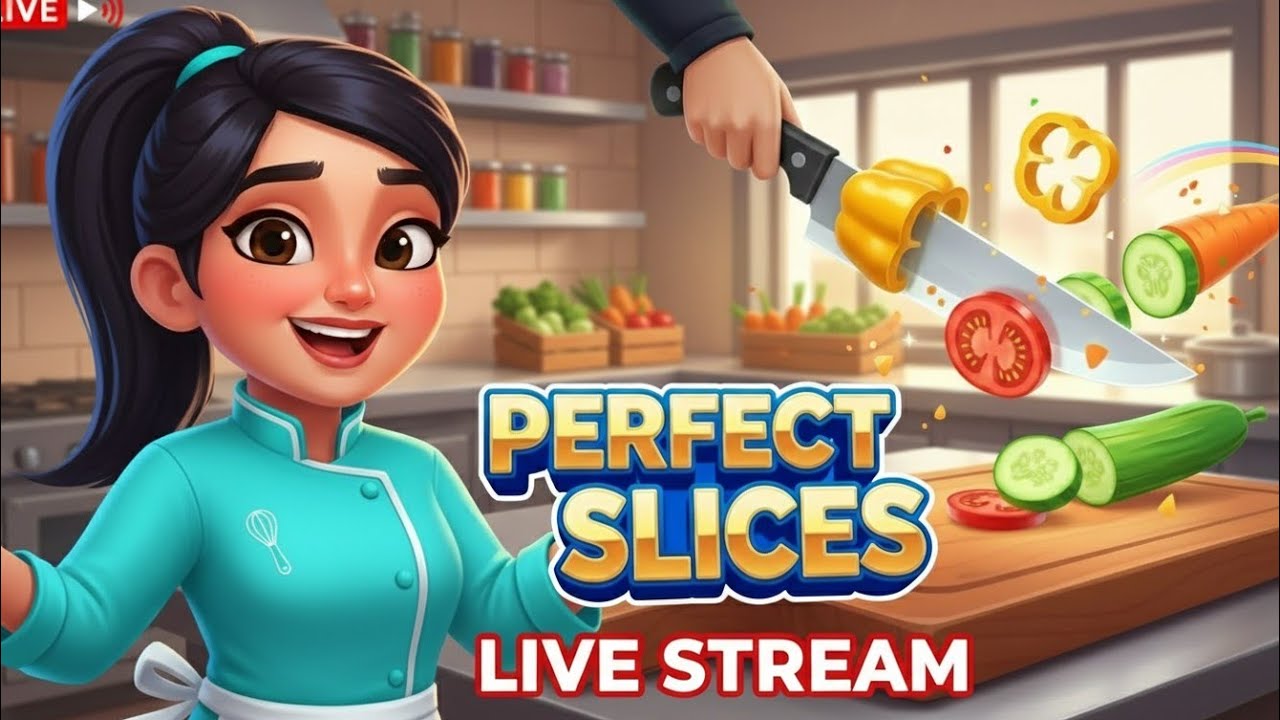 Live 🔴 perfect slices 🔪🍅 (Part-130) #shorts #live #perfectslice #trending #asmr #cuttinggame