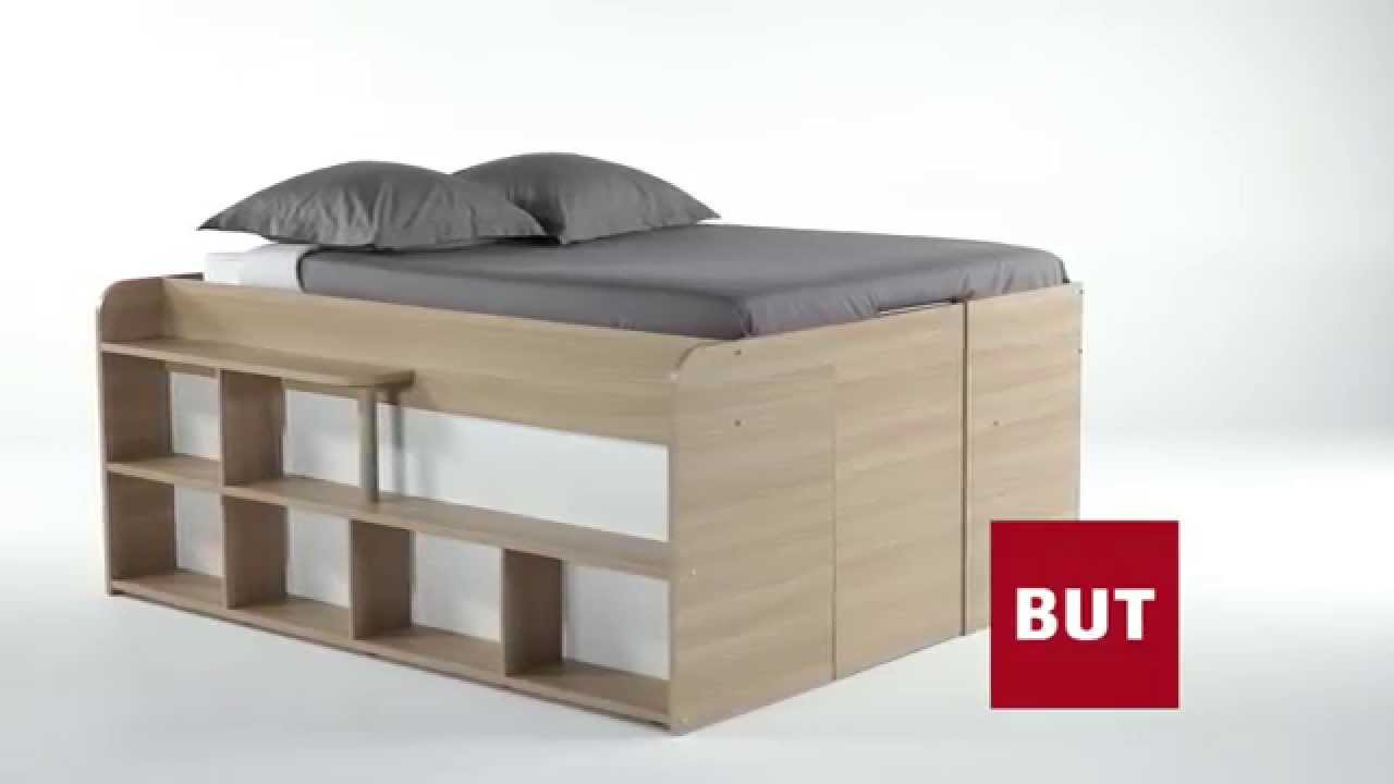 Lit 2 places rangement int&eacute;gr&eacute; gain de place SPACE UP - BUT
