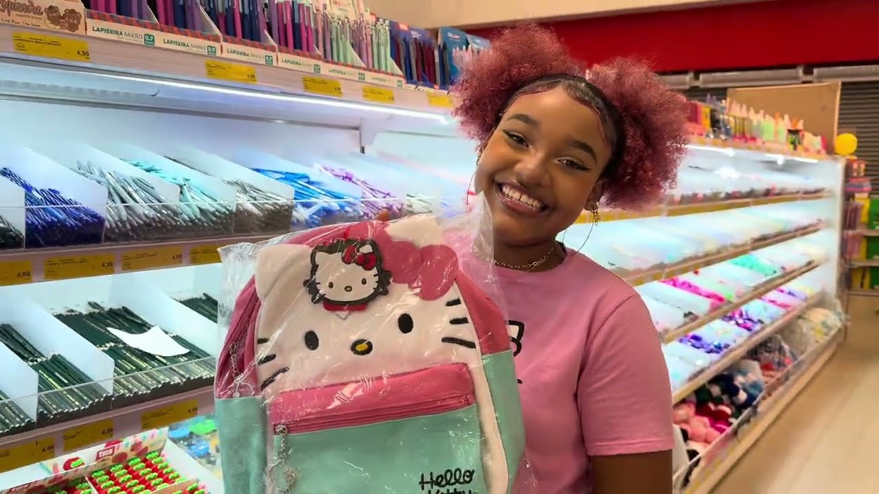 MINHA MOCHILA DA HELLO KITTY / PRODUTOS COREANOS 🤌🏽✨