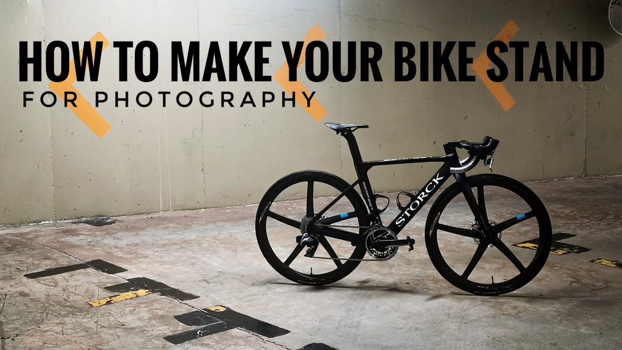 How to stand your bicycle for photography with invisible bike stand.