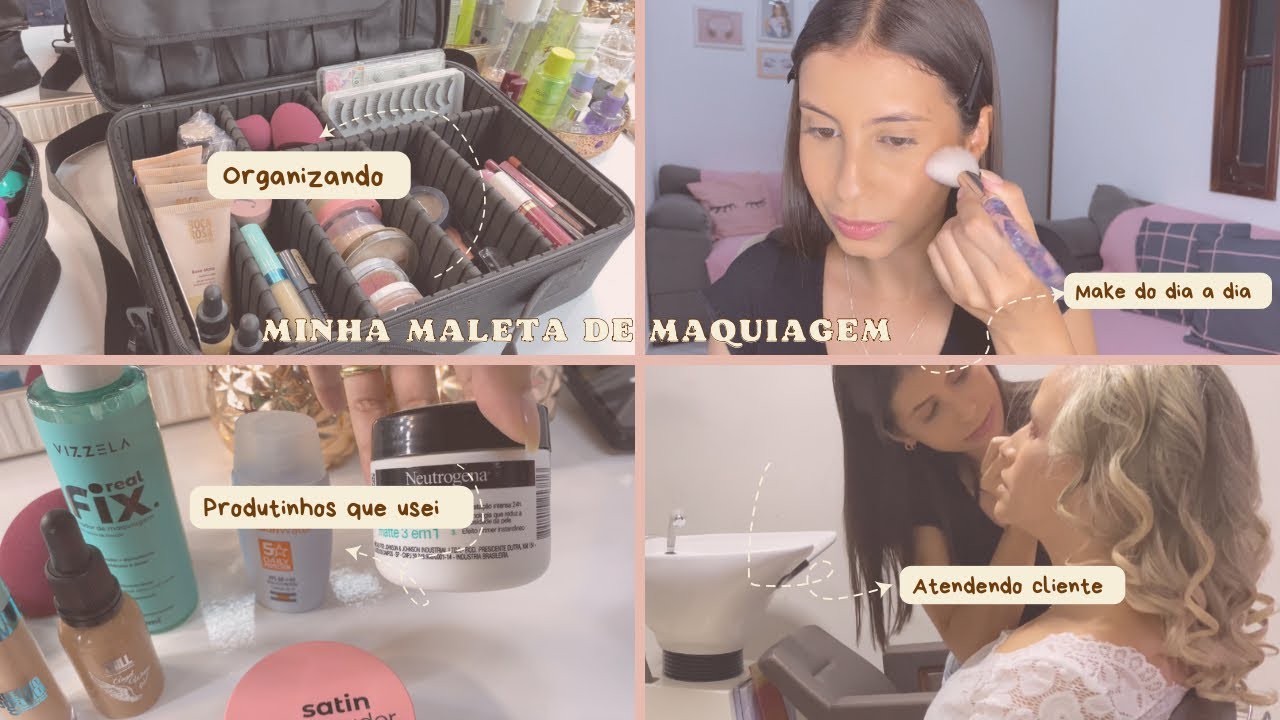 Como organizo minha MALETA DE MAQUIAGEM para atendimento + atendendo cliente👰🏻‍♀️ |Adriana Nunes