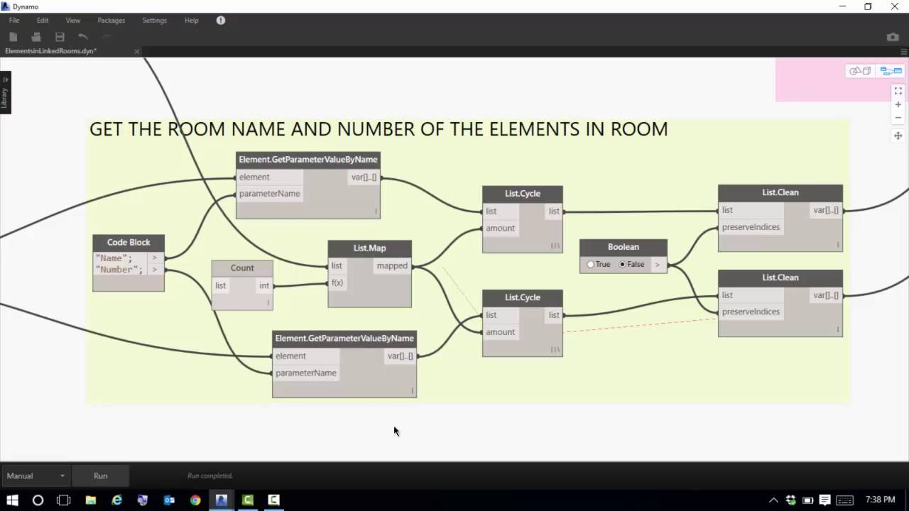 Embed Linked Room Information in Revit Schedules using Dynamo
