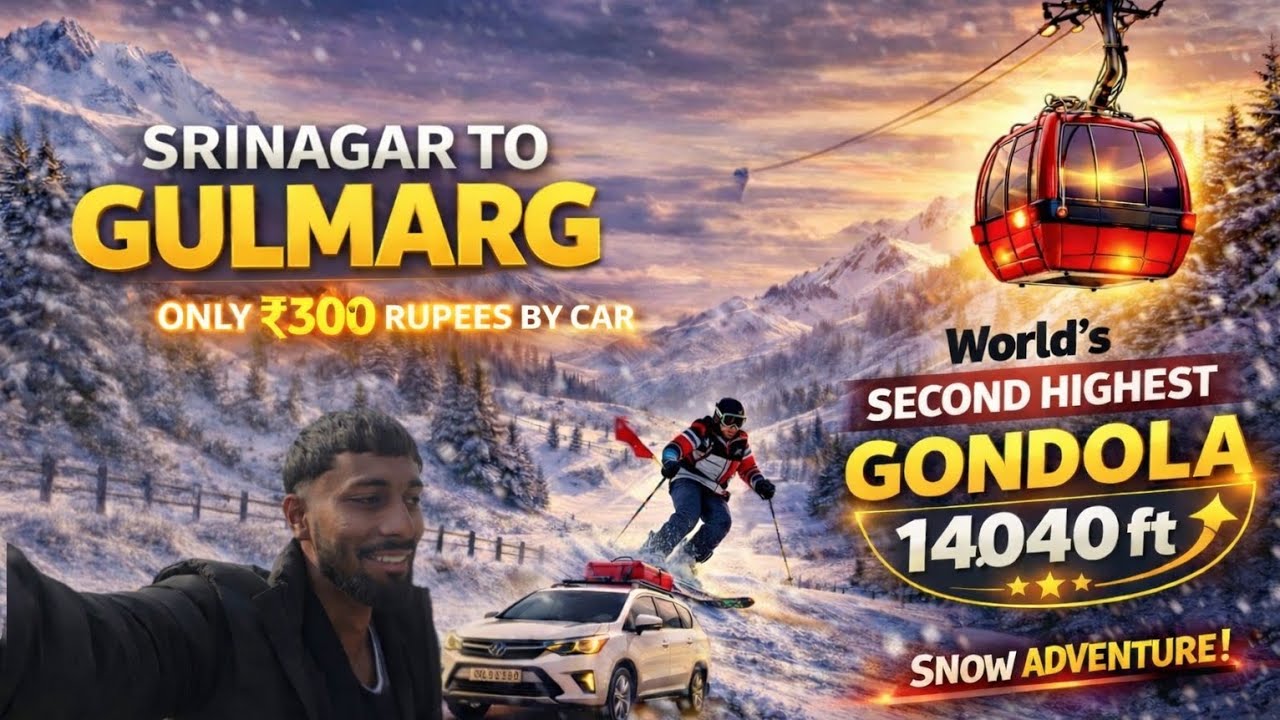 Srinagar to Gulmarg by car only 300/- | Cheapest price in Kashmir budget Travel