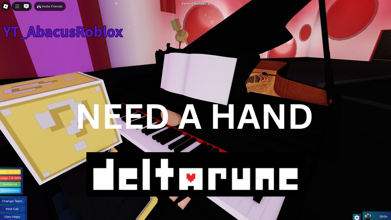 Need a hand // Deltarune PIANO Roblox Got Talent [SHEETS]