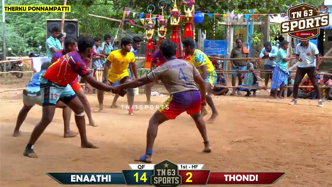 QF|THONDI {VS} ENAATHI  - (THERKU PONNAMPATTI) KABADDI TOURANMENT-2025